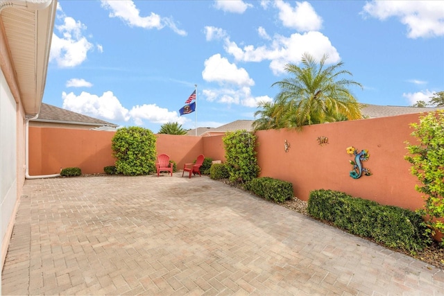 view of patio / terrace with a fenced backyard