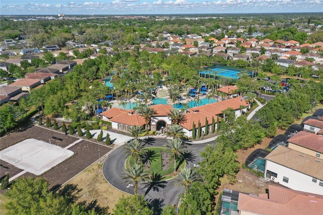 1158 Oak Bluff Dr, Davenport, FL 33837 - aerial perspective of suburban area featuring a pool