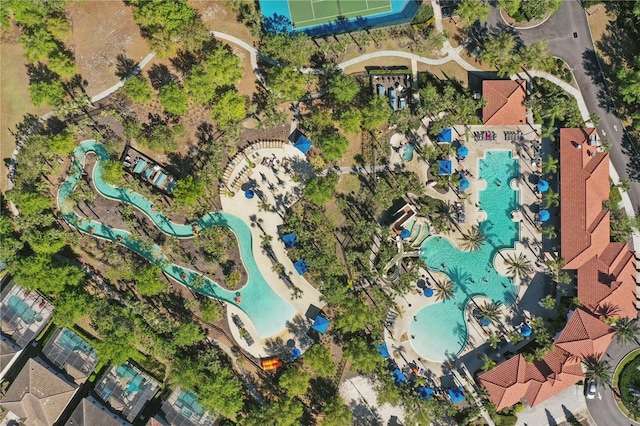 1158 Oak Bluff Dr, Davenport, FL 33837 - drone / aerial view of a pool area