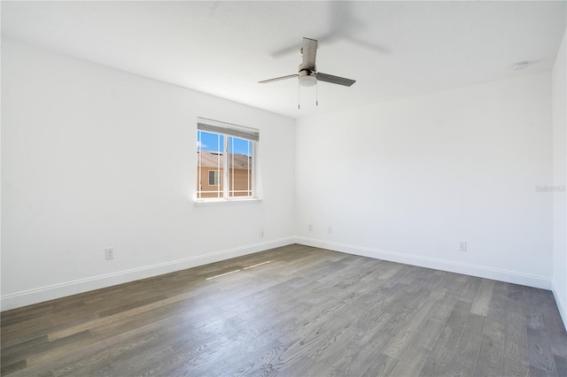 10124 Shadow Leaf Ct, Orlando, FL 32825 - spare room featuring a ceiling fan, baseboards, and wood finished floors