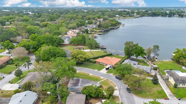3107 Troy Dr, Orlando, FL 32806 - bird's eye view with a water view and a residential view