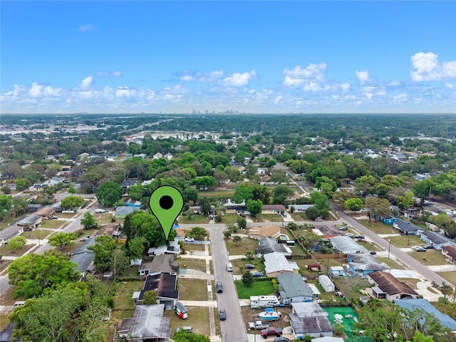 aerial view featuring a residential view