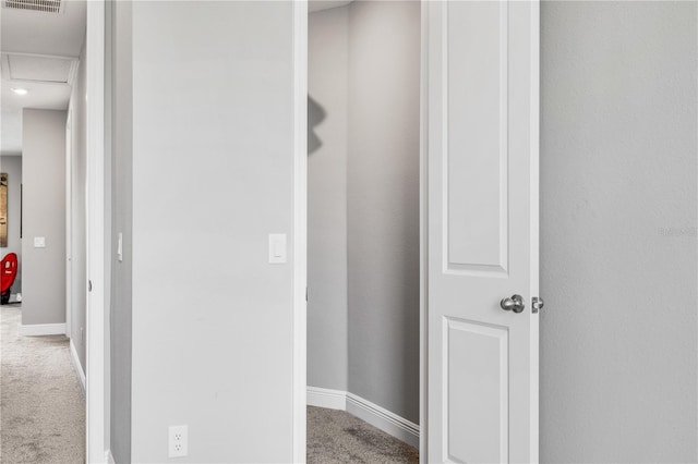8384 Ludington Cir, Orlando, FL 32836 - corridor with baseboards, carpet flooring, and visible vents