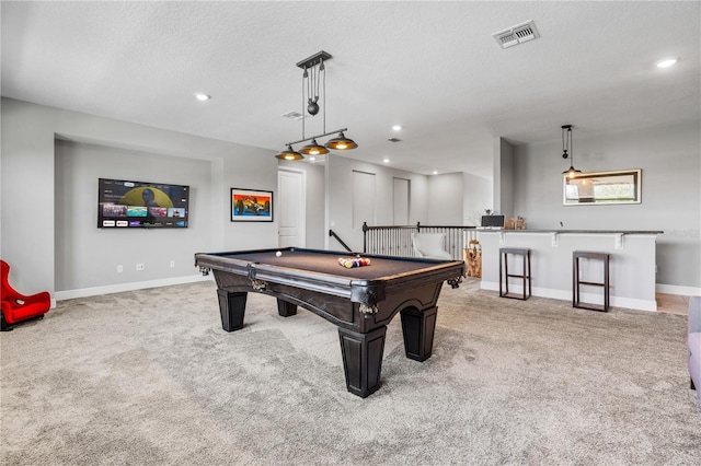8384 Ludington Cir, Orlando, FL 32836 - playroom featuring recessed lighting, carpet, billiards, and baseboards