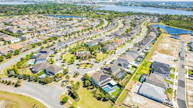 8384 Ludington Cir, Orlando, FL 32836 - aerial view with a residential view and a water view