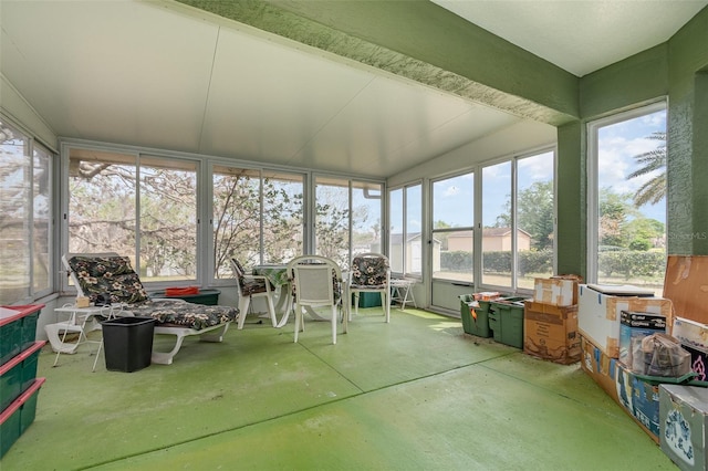 view of sunroom