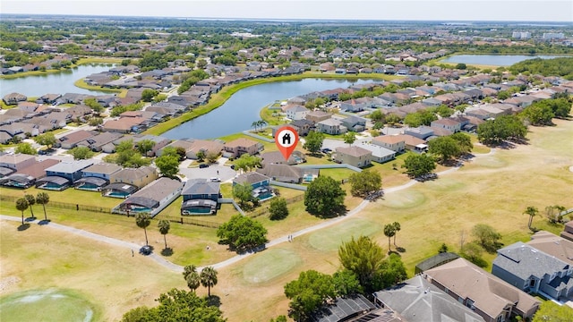 654 Chadbury Way, Kissimmee, FL 34744 - drone / aerial view with a water view and a residential view