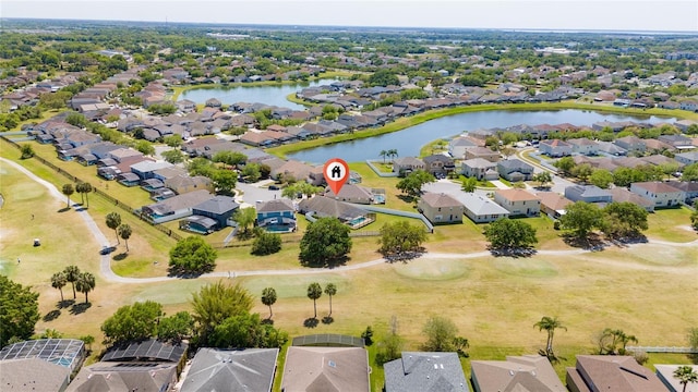 654 Chadbury Way, Kissimmee, FL 34744 - birds eye view of property with a water view and a residential view