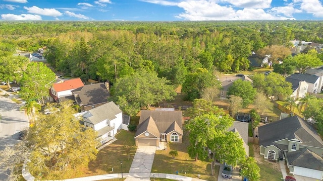 1002 Kelsey Ave, Oviedo, FL 32765 - drone / aerial view with a wooded view and a residential view