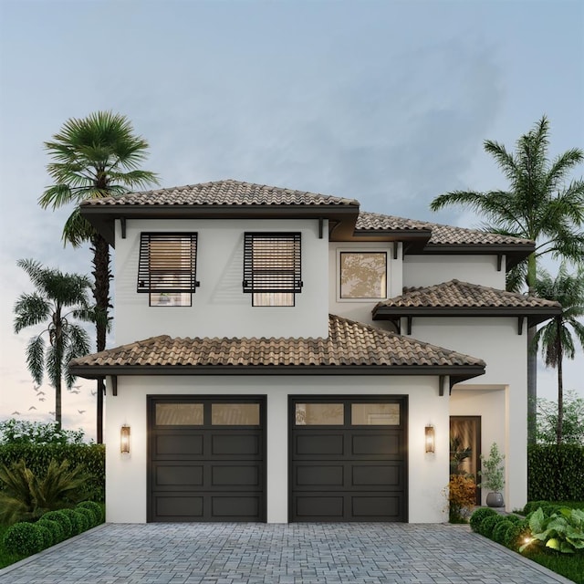 16048 Trivoli Cir, Bella Collina, FL 34756 - mediterranean / spanish home featuring stucco siding and decorative driveway