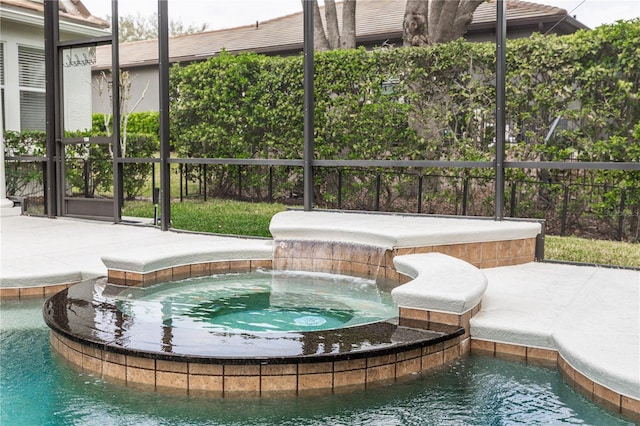 25813 Feather Ridge Ln, Sorrento, FL 32776 - outdoor pool featuring an in-ground hot tub and a patio