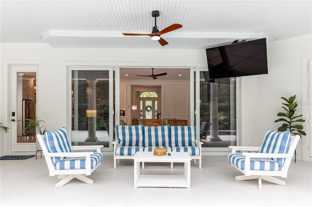 25813 Feather Ridge Ln, Sorrento, FL 32776 - view of patio featuring a ceiling fan