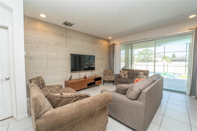 2659 Calistoga Ave, Kissimmee, FL 34741 - living area featuring visible vents, recessed lighting, and light tile patterned flooring