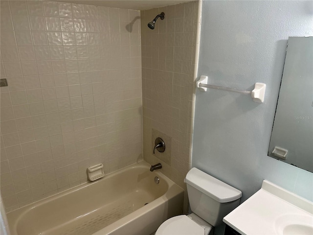 214 Magellan Dr, Kissimmee, FL 34758 - bathroom with toilet, vanity, and bathing tub / shower combination