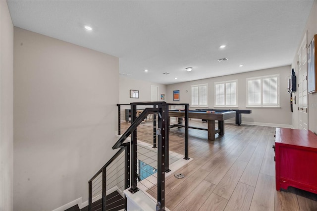 2011 Soaring Oak Way, Winter Park, FL 32792 - playroom with wood finished floors, pool table, visible vents, recessed lighting, and baseboards