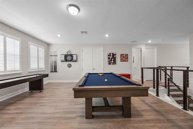 2011 Soaring Oak Way, Winter Park, FL 32792 - recreation room featuring recessed lighting, light wood-style floors, pool table, and visible vents