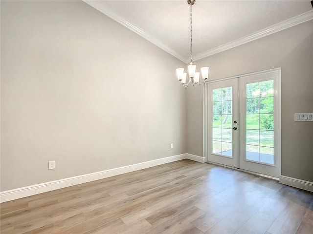 509 Mulberry St, Fruitland Park, FL 34731 - spare room featuring french doors, baseboards, and ornamental molding