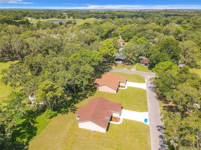 509 Mulberry St, Fruitland Park, FL 34731 - birds eye view of property featuring a forest view