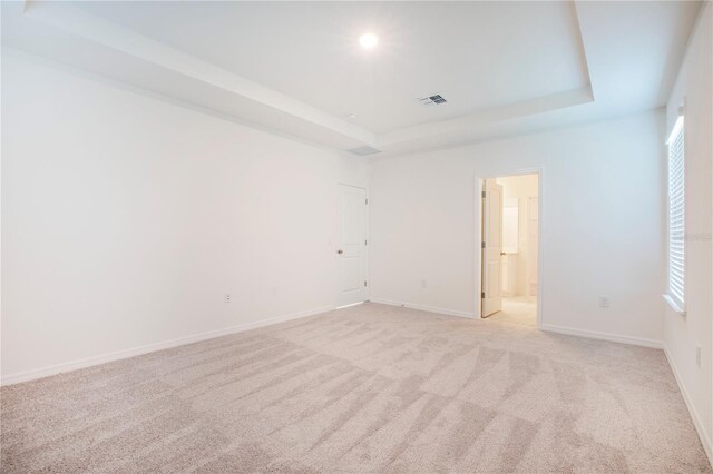 25372 Alicante Dr, Punta Gorda, FL 33955 - unfurnished room with recessed lighting, light colored carpet, baseboards, and a raised ceiling