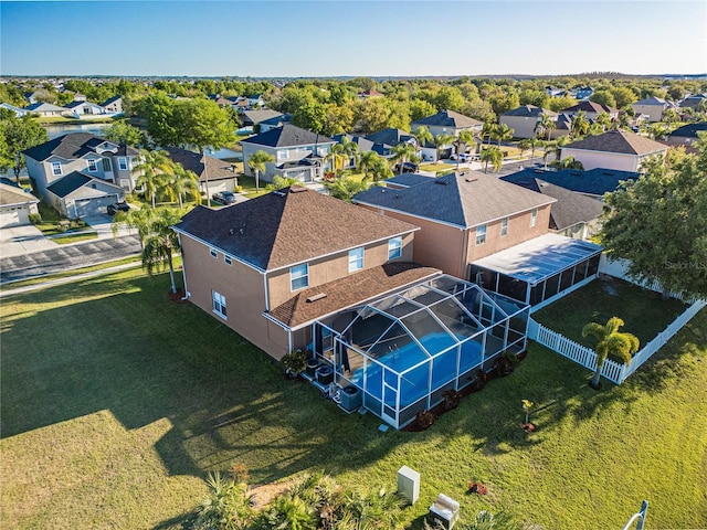 31028 Baclan Dr, Wesley Chapel, FL 33545 - drone / aerial view featuring a residential view