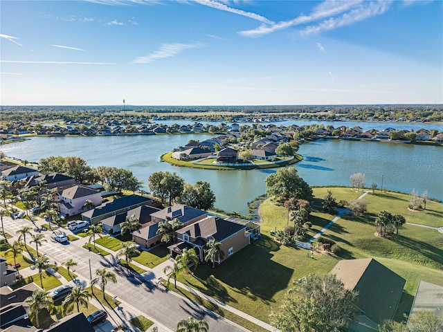 31028 Baclan Dr, Wesley Chapel, FL 33545 - drone / aerial view featuring a residential view and a water view