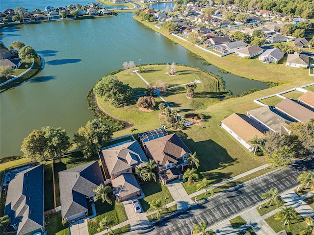 31028 Baclan Dr, Wesley Chapel, FL 33545 - drone / aerial view featuring a residential view and a water view