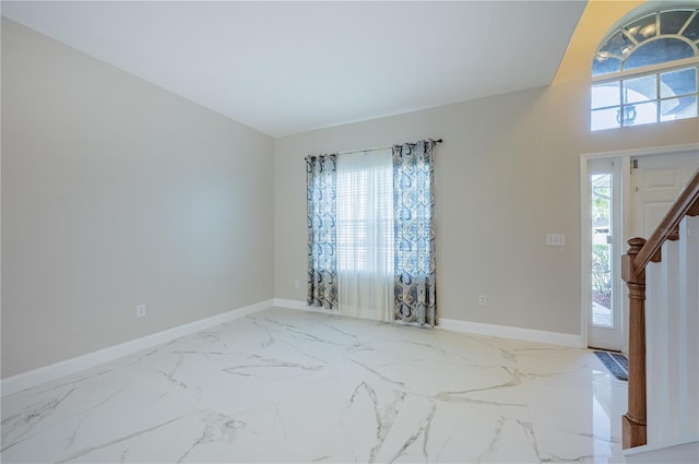 31028 Baclan Dr, Wesley Chapel, FL 33545 - entrance foyer featuring baseboards and marble finish floor