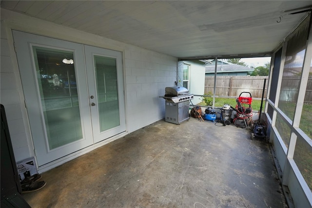 1491 Lavender St, Deltona, FL 32725 - unfurnished sunroom featuring french doors