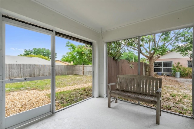 view of sunroom
