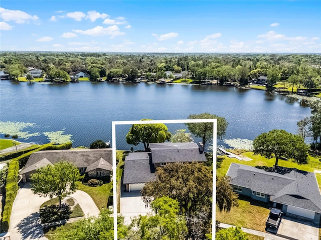 7706 Waunatta Ct, Winter Park, FL 32792 - bird's eye view featuring a water view