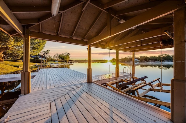 7706 Waunatta Ct, Winter Park, FL 32792 - dock area with boat lift and a water view