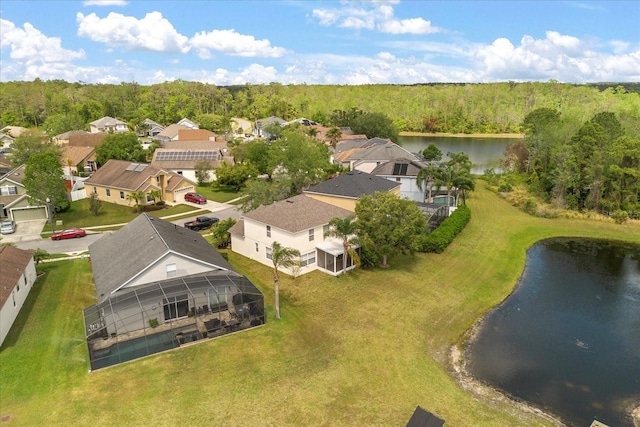 529 Tuten Trl, Orlando, FL 32828 - drone / aerial view with a water view, a view of trees, and a residential view
