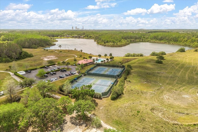 529 Tuten Trl, Orlando, FL 32828 - birds eye view of property with a water view and a wooded view