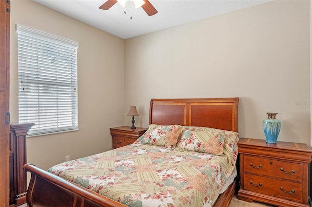 bedroom featuring a ceiling fan