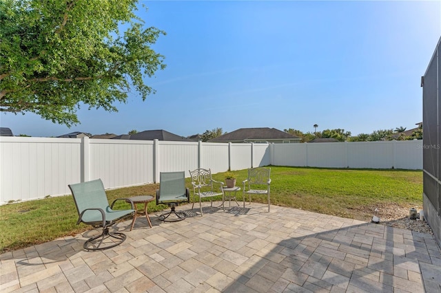 view of patio / terrace with a fenced backyard
