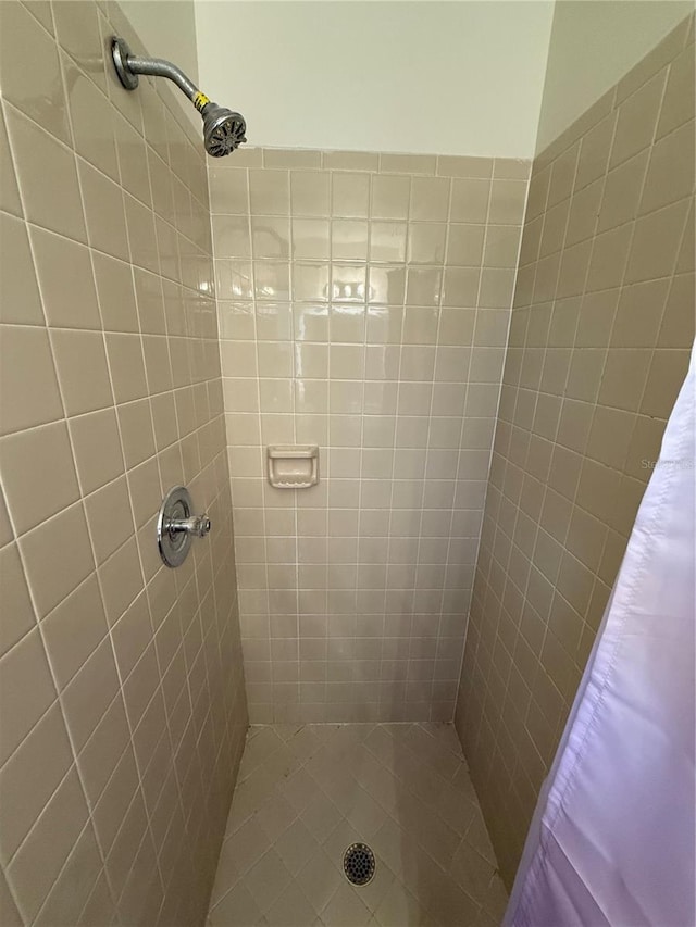 full bathroom with a tile shower