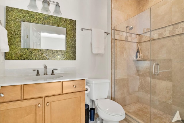1560 Woodland Ave, Winter Park, FL 32789 - full bath with toilet, a stall shower, and vanity