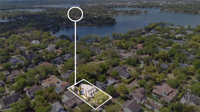 1560 Woodland Ave, Winter Park, FL 32789 - aerial view featuring a residential view and a water view