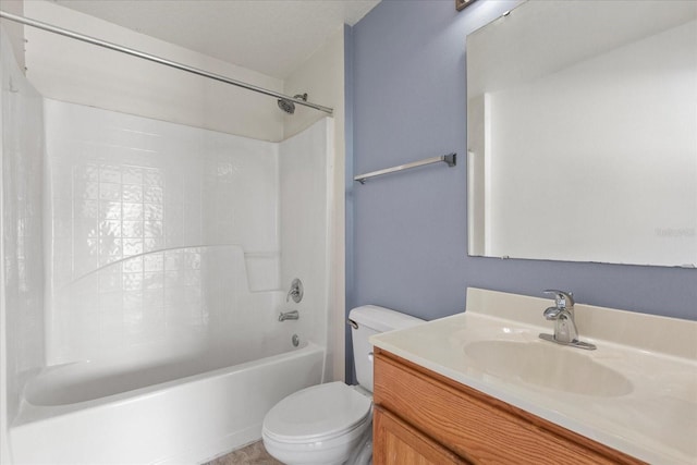 2741 Merrieweather Ln, Kissimmee, FL 34743 - bathroom featuring toilet, vanity, and bathtub / shower combination