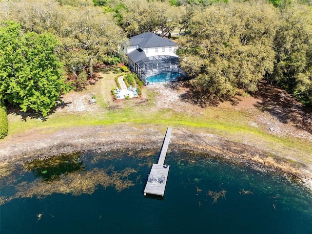 835 Dyson Dr, Winter Springs, FL 32708 - view from above of property with a nearby body of water and a heavily wooded area