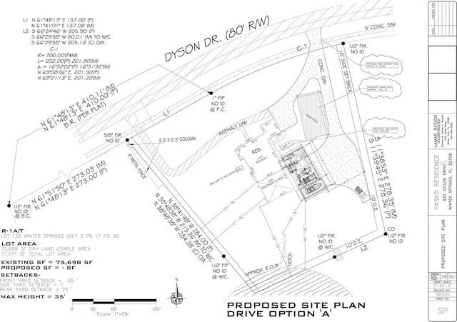 835 Dyson Dr, Winter Springs, FL 32708 - survey map / technical document