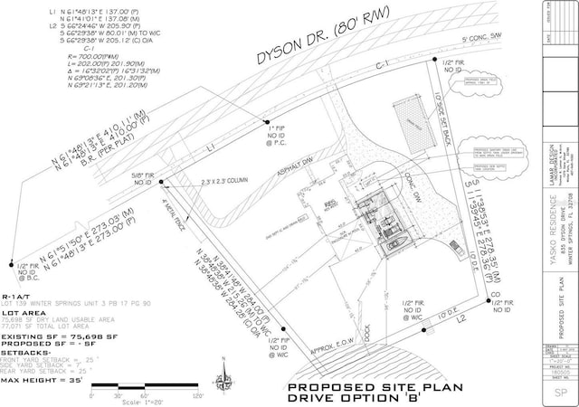 835 Dyson Dr, Winter Springs, FL 32708 - survey map / technical document