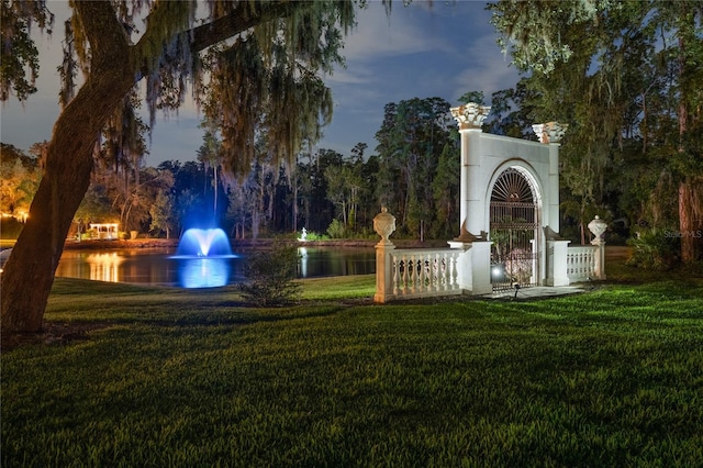 11450 Nellie Oaks Bnd, Clermont, FL 34711 - view of community featuring a water view and a lawn