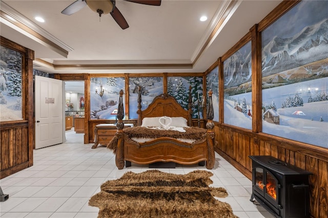 11450 Nellie Oaks Bnd, Clermont, FL 34711 - sunroom with a wood stove
