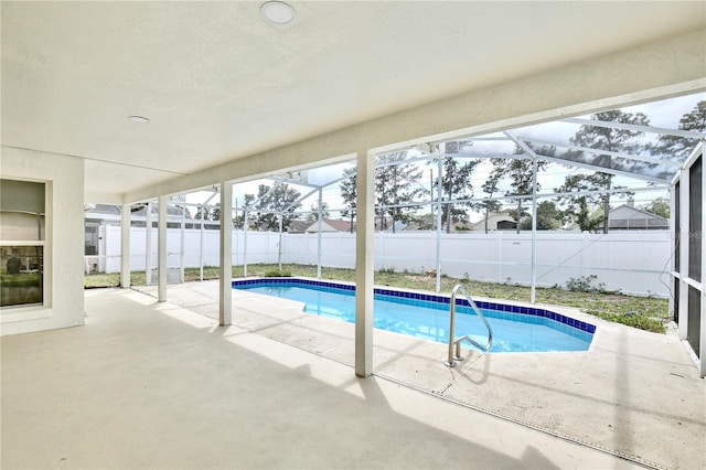 542 Terrace Cove Way, Orlando, FL 32828 - view of pool with glass enclosure, a fenced in pool, a patio, and a fenced backyard