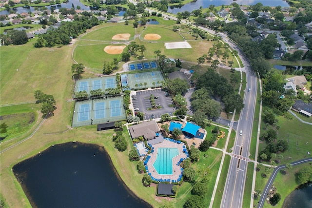 542 Terrace Cove Way, Orlando, FL 32828 - drone / aerial view featuring a water view