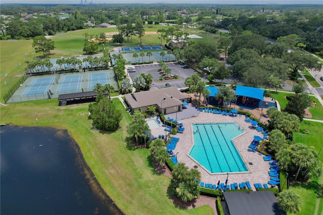 542 Terrace Cove Way, Orlando, FL 32828 - aerial view with view of golf course and a water view
