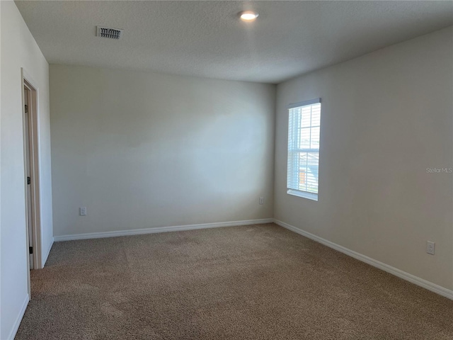 3009 Tansy St, Tavares, FL 32778 - spare room featuring baseboards, visible vents, carpet, and a textured ceiling