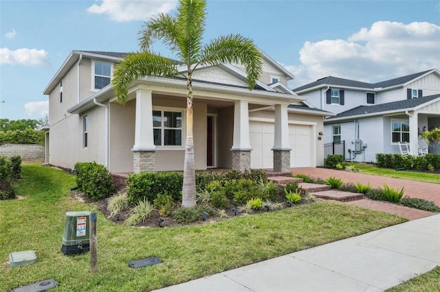 2785 Park Ridge St, Apopka, FL 32712 - view of front of home with an attached garage, driveway, stucco siding, and a front yard