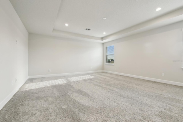 2785 Park Ridge St, Apopka, FL 32712 - spare room featuring recessed lighting, a raised ceiling, and light carpet